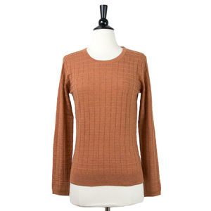 DARLING | Orange Textured Knit Crewneck Pullover Sweater, Sz 6 NWT